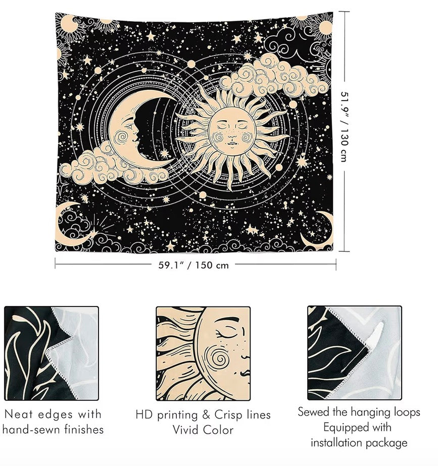 Black dark spiritual wall art